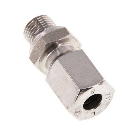G 1/8'' Macho x 6L Anillo de corte recto de acero inoxidable 315 Barra DIN 2353