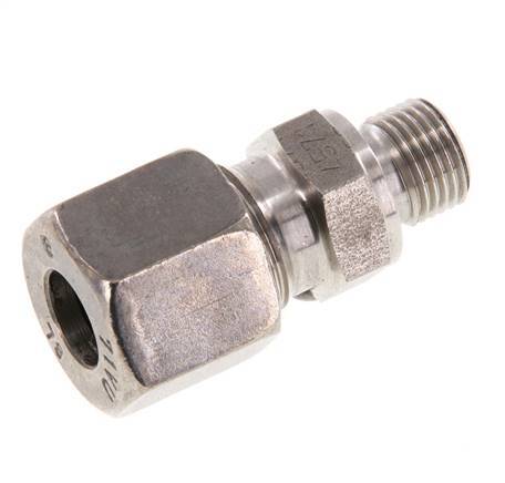 G 1/8'' Macho x 8L Anillo de corte recto de acero inoxidable 315 Barra DIN 2353