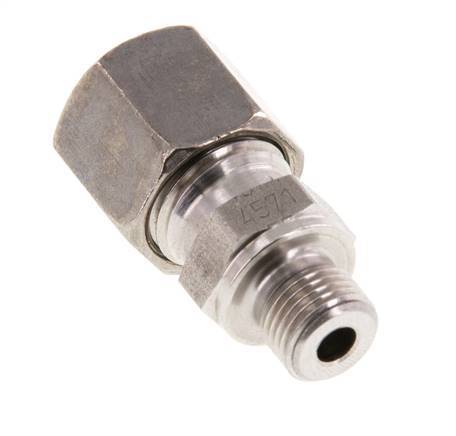 G 1/8'' Macho x 8L Anillo de corte recto de acero inoxidable 315 Barra DIN 2353