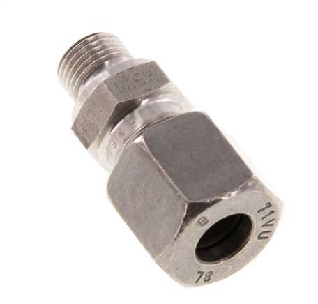 G 1/8'' Macho x 8L Anillo de corte recto de acero inoxidable 315 Barra DIN 2353