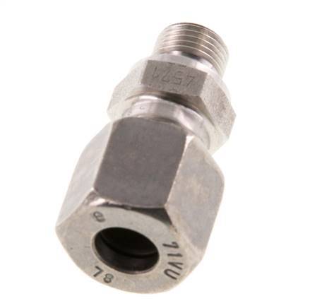 G 1/8'' Macho x 8L Anillo de corte recto de acero inoxidable 315 Barra DIN 2353