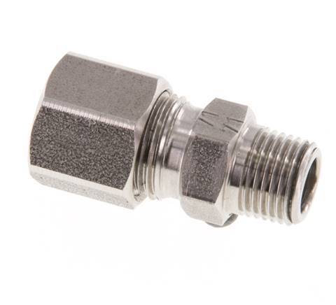R 1/8'' Macho x 8LL Anillo de corte recto de acero inoxidable 100 Bar DIN 2353