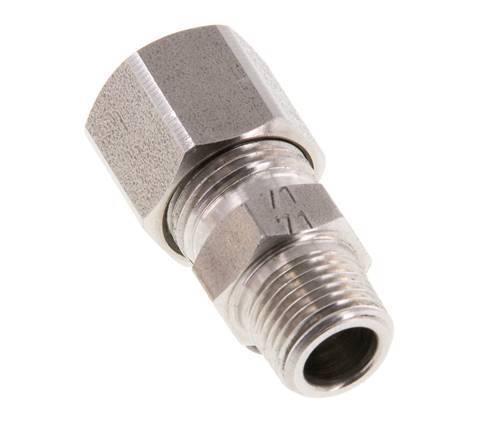 R 1/8'' Macho x 8LL Anillo de corte recto de acero inoxidable 100 Bar DIN 2353