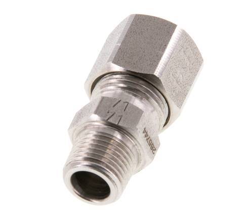 R 1/8'' Macho x 8LL Anillo de corte recto de acero inoxidable 100 Bar DIN 2353
