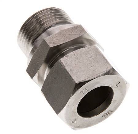 G 3/4'' Macho x 18L Acero inoxidable Anillo de corte recto 315 Barra DIN 2353