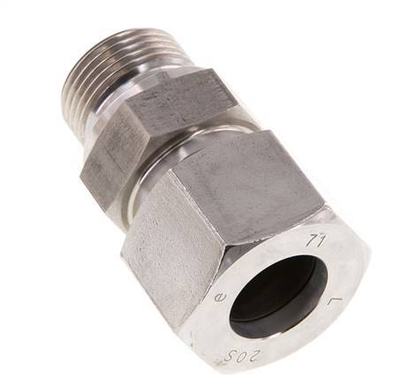 G 3/4'' Macho x 20S Anillo de corte recto de acero inoxidable 400 Bar DIN 2353