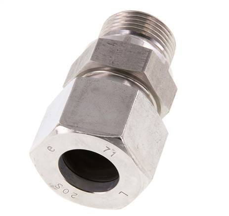 G 3/4'' Macho x 20S Anillo de corte recto de acero inoxidable 400 Bar DIN 2353