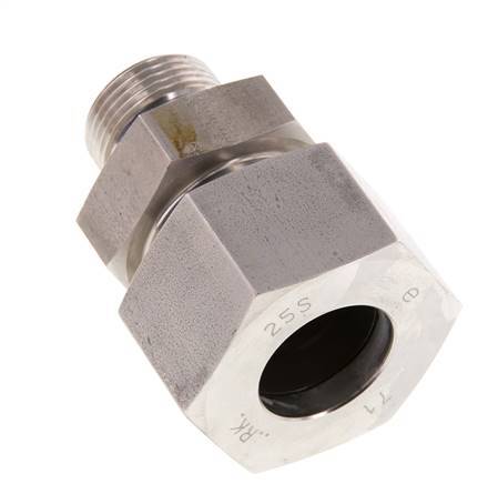 G 3/4'' Macho x 25S Anillo de corte recto de acero inoxidable 400 Bar DIN 2353