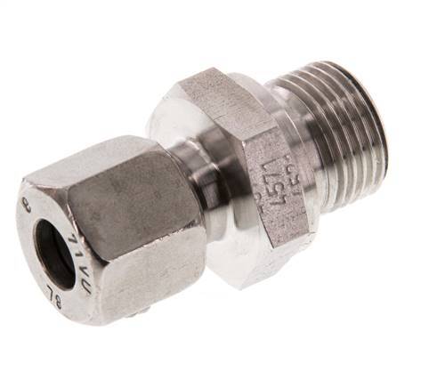 G 3/8'' Macho x 8L Acero inoxidable Anillo de corte recto 315 Barra DIN 2353