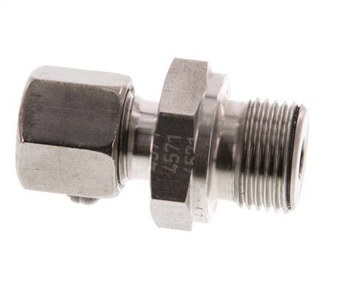 G 3/8'' Macho x 8L Acero inoxidable Anillo de corte recto 315 Barra DIN 2353