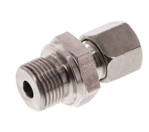 G 3/8'' Macho x 8L Acero inoxidable Anillo de corte recto 315 Barra DIN 2353