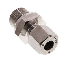 G 3/8'' Macho x 8L Acero inoxidable Anillo de corte recto 315 Barra DIN 2353