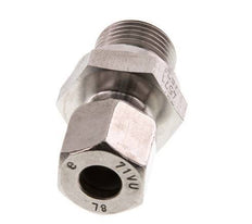 G 3/8'' Macho x 8L Acero inoxidable Anillo de corte recto 315 Barra DIN 2353