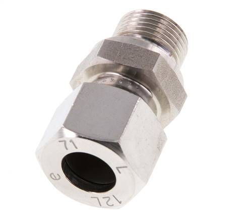 G 3/8'' Macho x 12L Acero inoxidable Anillo de corte recto 315 Barra DIN 2353
