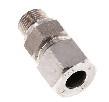 G 3/8'' Macho x 12S Anillo de corte recto de acero inoxidable 630 Barra DIN 2353