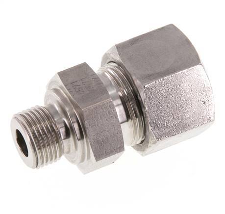 G 3/8'' Macho x 16S Anillo de corte recto de acero inoxidable 400 Bar DIN 2353