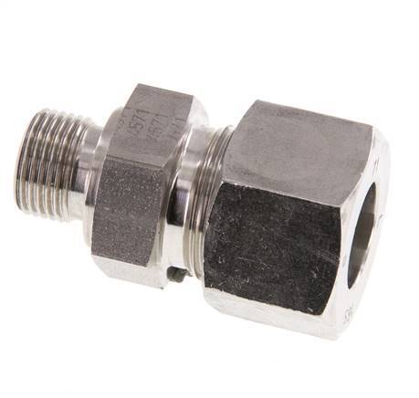 G 3/8'' Macho x 16S Anillo de corte recto de acero inoxidable 400 Bar DIN 2353