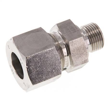 G 3/8'' Macho x 16S Anillo de corte recto de acero inoxidable 400 Bar DIN 2353