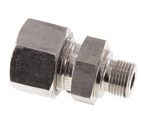 G 3/8'' Macho x 16S Anillo de corte recto de acero inoxidable 400 Bar DIN 2353