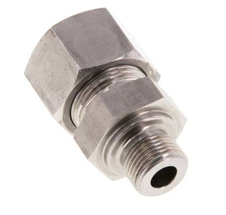 G 3/8'' Macho x 16S Anillo de corte recto de acero inoxidable 400 Bar DIN 2353