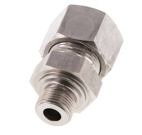 G 3/8'' Macho x 16S Anillo de corte recto de acero inoxidable 400 Bar DIN 2353