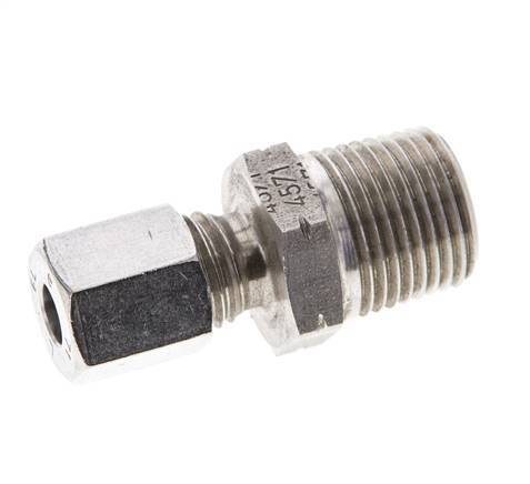 3/8'' NPT Male x 6L Stainless steel Straight Cutting Ring 315 Bar DIN 2353