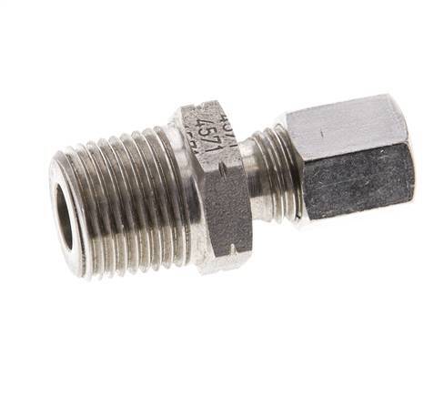 3/8'' NPT Male x 6L Stainless steel Straight Cutting Ring 315 Bar DIN 2353
