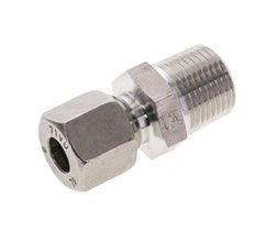 3/8'' NPT Macho x 8L Anillo de corte recto de acero inoxidable 315 Barra DIN 2353