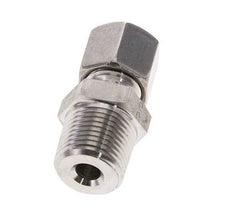 3/8'' NPT Macho x 8L Anillo de corte recto de acero inoxidable 315 Barra DIN 2353
