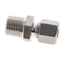 3/8'' NPT Macho x 8L Anillo de corte recto de acero inoxidable 315 Barra DIN 2353
