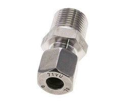 3/8'' NPT Macho x 8L Anillo de corte recto de acero inoxidable 315 Barra DIN 2353