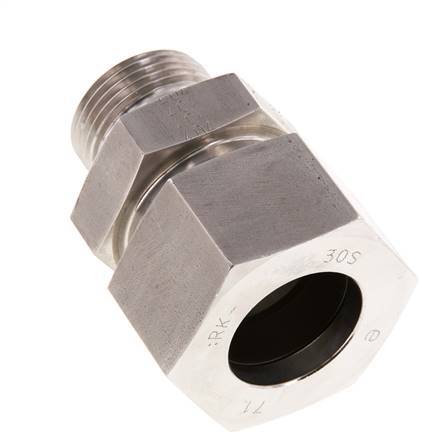 G 1'' Macho x 30S Anillo de corte recto de acero inoxidable 400 Bar DIN 2353
