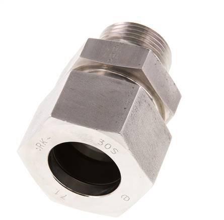 G 1'' Macho x 30S Anillo de corte recto de acero inoxidable 400 Bar DIN 2353