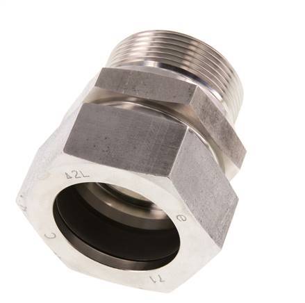 G 1 1/2'' Macho x 42L Anillo de corte recto de acero inoxidable 160 Bar DIN 2353