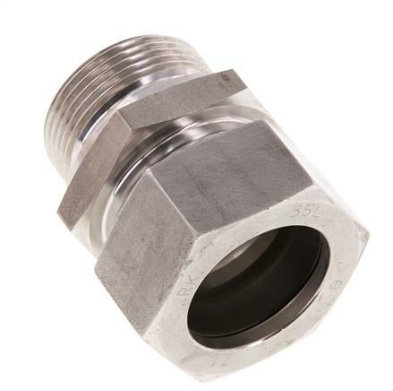 G 1 1/4'' Macho x 35L Anillo de corte recto de acero inoxidable 160 Bar DIN 2353