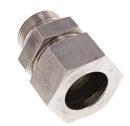 G 1 1/4'' Macho x 38S Anillo de corte recto de acero inoxidable 315 Barra DIN 2353