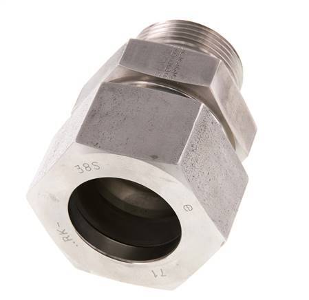 G 1 1/4'' Macho x 38S Anillo de corte recto de acero inoxidable 315 Barra DIN 2353