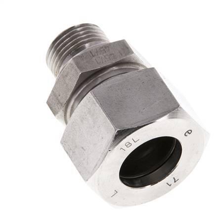 M18x1,5 Macho x 18L Acero inoxidable Anillo de corte recto 315 Barra DIN 2353