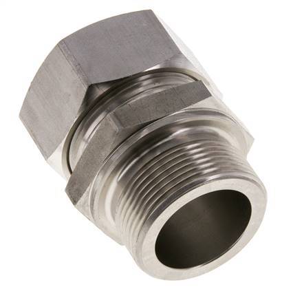 M42x2 Macho x 35L Anillo de corte recto de acero inoxidable 160 Bar DIN 2353