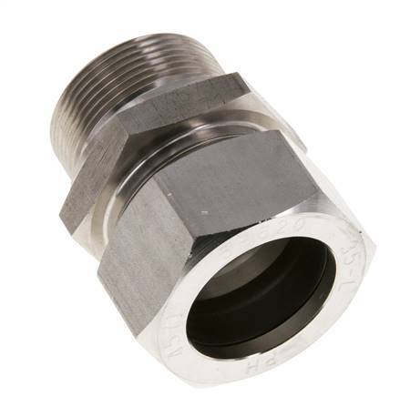 M42x2 Macho x 35L Anillo de corte recto de acero inoxidable 160 Bar DIN 2353