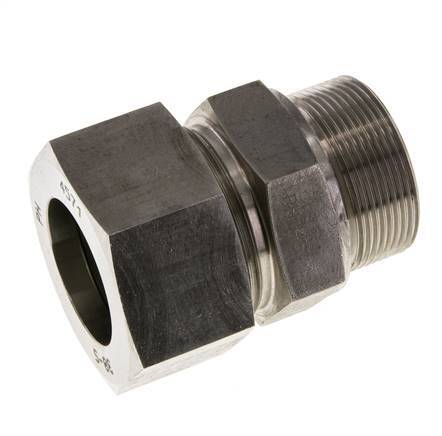 M48x2 Macho x 38S Anillo de corte recto de acero inoxidable 315 Barra DIN 2353