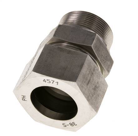 M48x2 Macho x 38S Anillo de corte recto de acero inoxidable 315 Barra DIN 2353