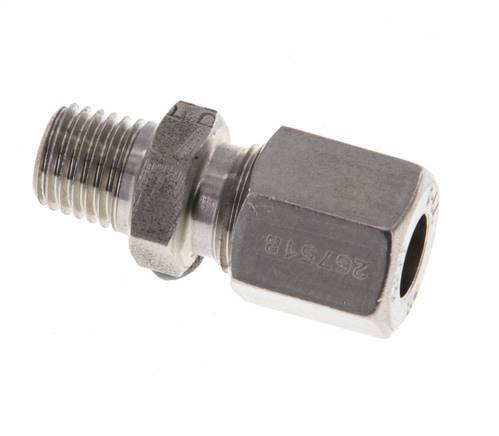 M8x1 Macho x 6LL Anillo de corte recto de acero inoxidable 100 Bar DIN 2353