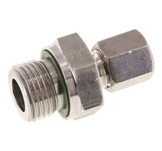G 1/2'' Macho x 6S Anillo de corte recto de acero inoxidable con junta FKM 630 Barra DIN 2353