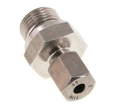 G 1/2'' Macho x 6S Anillo de corte recto de acero inoxidable con junta FKM 630 Barra DIN 2353