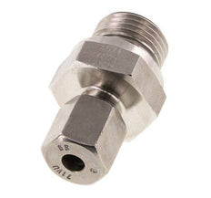 G 1/2'' Macho x 6S Anillo de corte recto de acero inoxidable con junta FKM 630 Barra DIN 2353