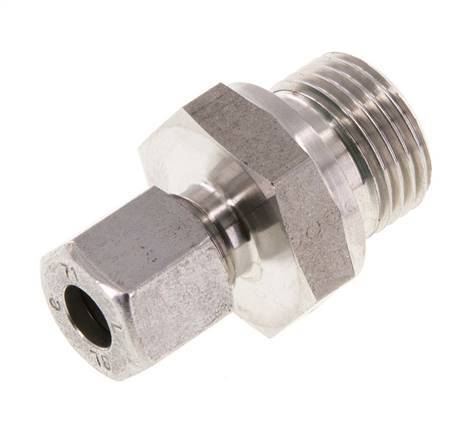 G 1/2'' Macho x 8L Anillo de corte recto de acero inoxidable con junta FKM 315 Bar DIN 2353