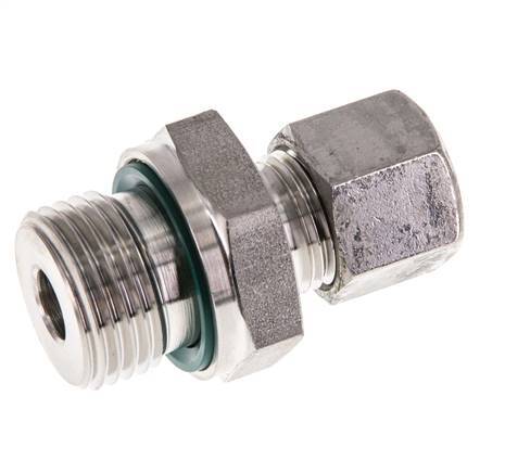 G 1/2'' Macho x 10L Anillo de corte recto de acero inoxidable con junta FKM 315 Bar DIN 2353