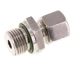 G 1/2'' Macho x 10S Anillo de corte recto de acero inoxidable con junta FKM 630 Barra DIN 2353