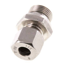 G 1/2'' Macho x 10S Anillo de corte recto de acero inoxidable con junta FKM 630 Barra DIN 2353